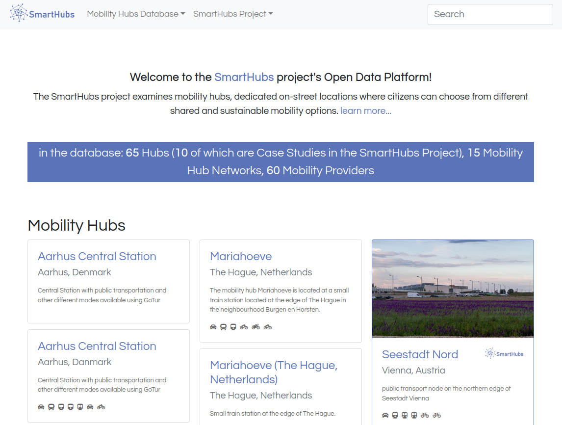 Bild für Open Data Plattform für das SmartHubs-Projekt
